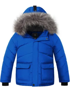 ZSHOW Boy's Hooded Puffer Jacket Thick Padded Winter Coat Windproof Parka